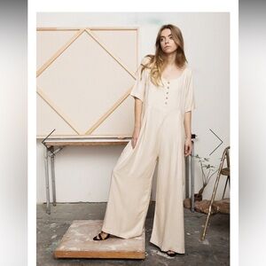 The Vetiver Collection Patti Jumpsuit in Cream